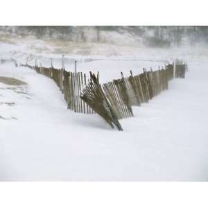  Fence in the Snow Giclee Poster Print