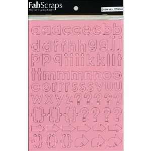  Fabscraps Self Adhesive Laminated Chipboard Alphabet 