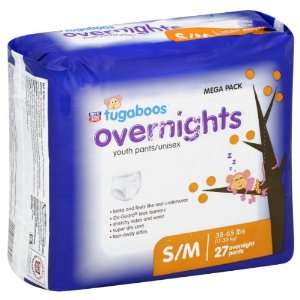   AidTugaboos Youth Pants, S/M (38 65 lb), Overnights, Mega Pack, 27 ct