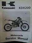 Kawasaki KDX 200 Service Manual 99924 1114 02