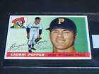Laurin Pepper Signed Auto 1955 Topps Card #147 JSA