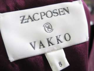 NWT ZAC POSEN VAKKO Purple metallic Sleeveless Dress 8  