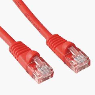  1ft Red Cat 5E Patch Cable, Molded Electronics