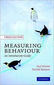 Measuring Behaviour An Introductory Guide, (0521535638), Paul Martin 