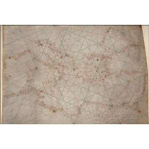 Mediterranean Sea, 14th Century Nautical Chart   24x36 Poster