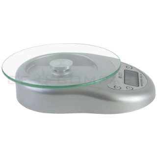 Digital Food Kitchen Glass Scale 5kg/11lbs +Clock Timer  