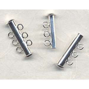  Silver Plated 3 Strand Tube Clasp Arts, Crafts & Sewing