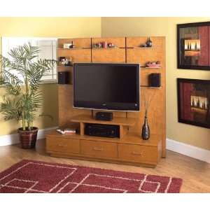 com Welton 5th Avenue 55 inch TV Stand with Support Wall Home Theater 
