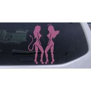 Twins of Good & Evil Sexy Car Window Wall Laptop Decal Sticker    Pink 