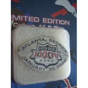 Super Bowl XXXIV Atlanta 2000 Limited Edition Collector Pin   Football 