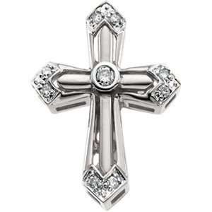  14K White Gold 21.5X16.0 COMPLETE Diamond Unity Cross 