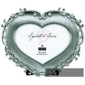   of Boston 152935 Alessandra 3.5x5 Pewter Heart Shaped Picture Frame