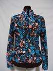 NEW 122007 LISA NELLE BROWN & TURQUOISE NAVAJO PRINT SHIRT Large ONE 