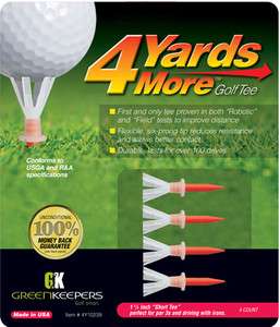 12) 4 Yards More Golf Tees   1 3/4   3 Packs of 4  