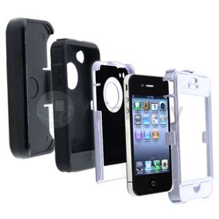 OEM OtterBox Defender Case Cover WHITE/BLACK For Verizon iPhone 4 4S 