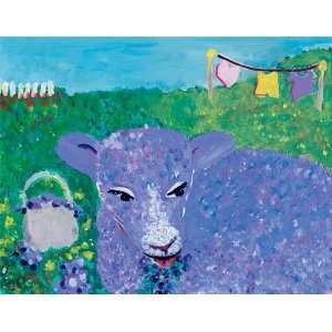  lavender lamb wall art by mary jo olsen
