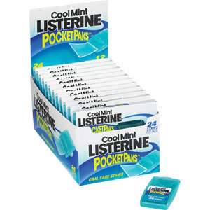 12X24 288 STRIPS Listerine Cool Mint Pocket Paks  
