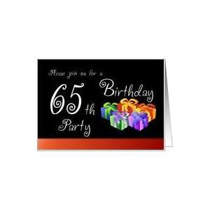  65th Birthday Party Invitation   Gifts Card Toys & Games