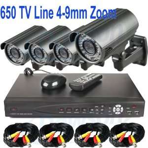  CCTV Surveillance Video System 1000GB HDD 4 Channel DVR 650 TV 