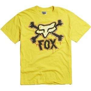 Fox Racing Youth Hawkeye T Shirt   Youth Medium/Yellow 