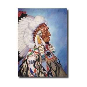  A Portrait Of 95year Old Sioux Chief One Bull Giclee Print 