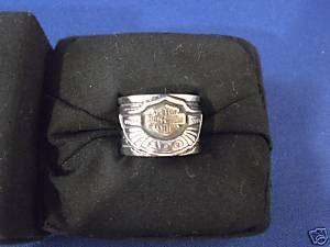 HARLEY 2003 100TH 100 YEAR ANNIVERSARY STERLING SILVER 10K GOLD RING 