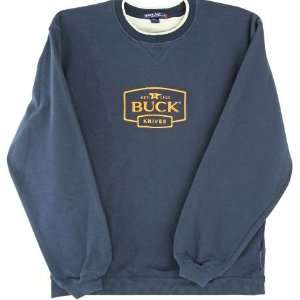  Buck Knives 6930 X Large Navy Adult Creckneck Sweatshirt 