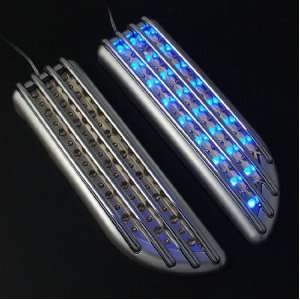 Blue LED Roadster Coupe Turbo Racing Car SUV Truck Air Scroop Hood 