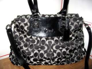   SIGNATURE SATEEN CARRYALL SHOULDER BAG 15510 NEW $358 100% AUTH  
