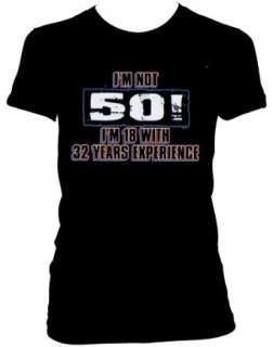   Years Experience Juniors T shirt, Funny Novelty Gag Fifty Years Old