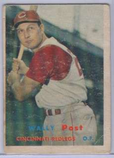 1957 Topps Wally Post #157 Cincinnati Redlegs  