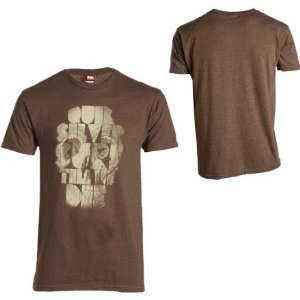 Quiksilver Try Harder T Shirt   Short Sleeve   Mens Brown Heather, XL 
