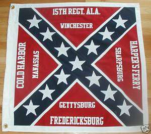 COTTON Civil War FlagConfederate Flag.15th Alabama  