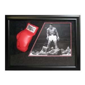  Autographed Muhammed Ali Red Boxing Glove Framed in a 