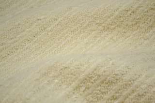 1659 DISCOUNT UPHOLSTERY FABRIC ITALIAN CHENILLE OFF WHITE 2 YD  