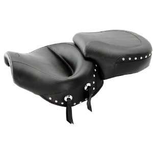 Mustang 75010 Two Piece Studded Wide Touring Motorcycle Seat (Honda 