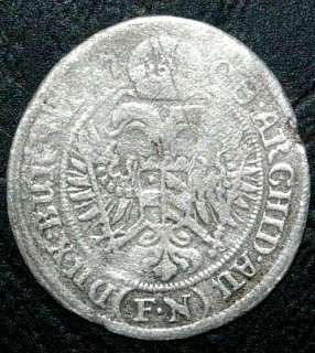   SILESIA   Joseph I   3 Kreuzer   1708   Mint Breslau   silver coin