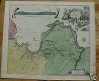 Ladoga Novgorod Russia, old map, Seutter 1742  