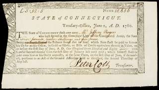 Revolutionary War 1782 Connecticut Pay Order  