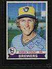 ROBIN YOUNT HOF autograph 1989 TOPPS signed card BREWERS 89  