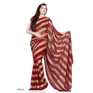  Designer casual wear georgette saree with dual colors 