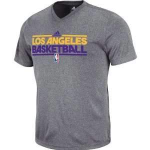  Adidas Los Angeles Lakers Pre Game Fitted T Shirt Medium 