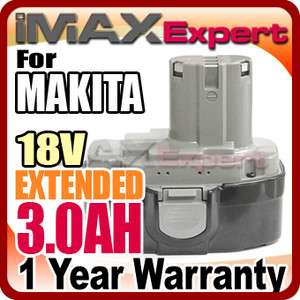 NEW 18 VOLT BATTERY FOR MAKITA 1833 1834 18V NI MH 3AH  