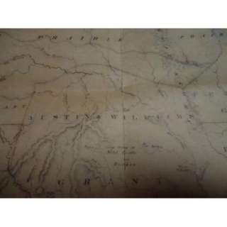 1837 Vintage Map of TEXAS TX FROST BANK Reproduction  