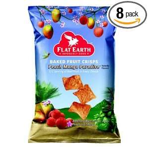 Flat Earth Peach Fruit Crisps, 4.5 Ounce Bags (Pack of 8)