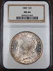 1885 Morgan Silver Dollar, NGC MS 64 LT  