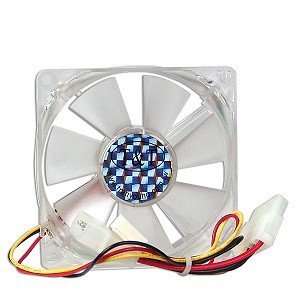  Coolmax 3x3 Inch (80mm) Crystal Case Fan with Red LEDs 