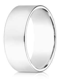 7mm 14K White Gold S13 14 Flat Wedding Band Ring 1.1mm Thick Engraved 