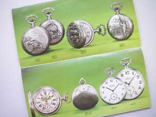 Moeris swiss vintage pocket watch catalogue / leaflet  