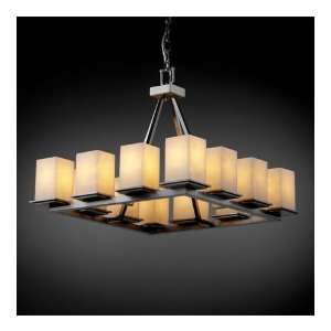 Justice Design Group CLD 8668 15 NCKL Clouds 12 Light Chandeliers in 